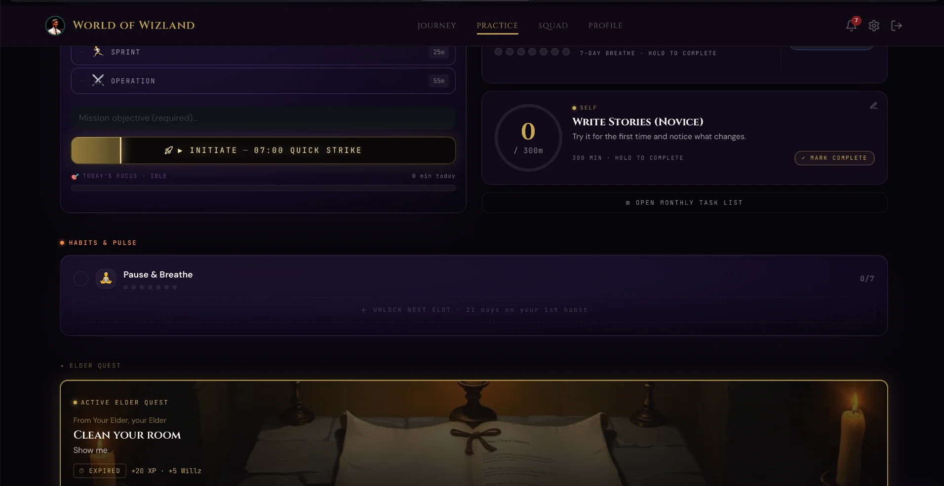 Screenshot: Parent Portal